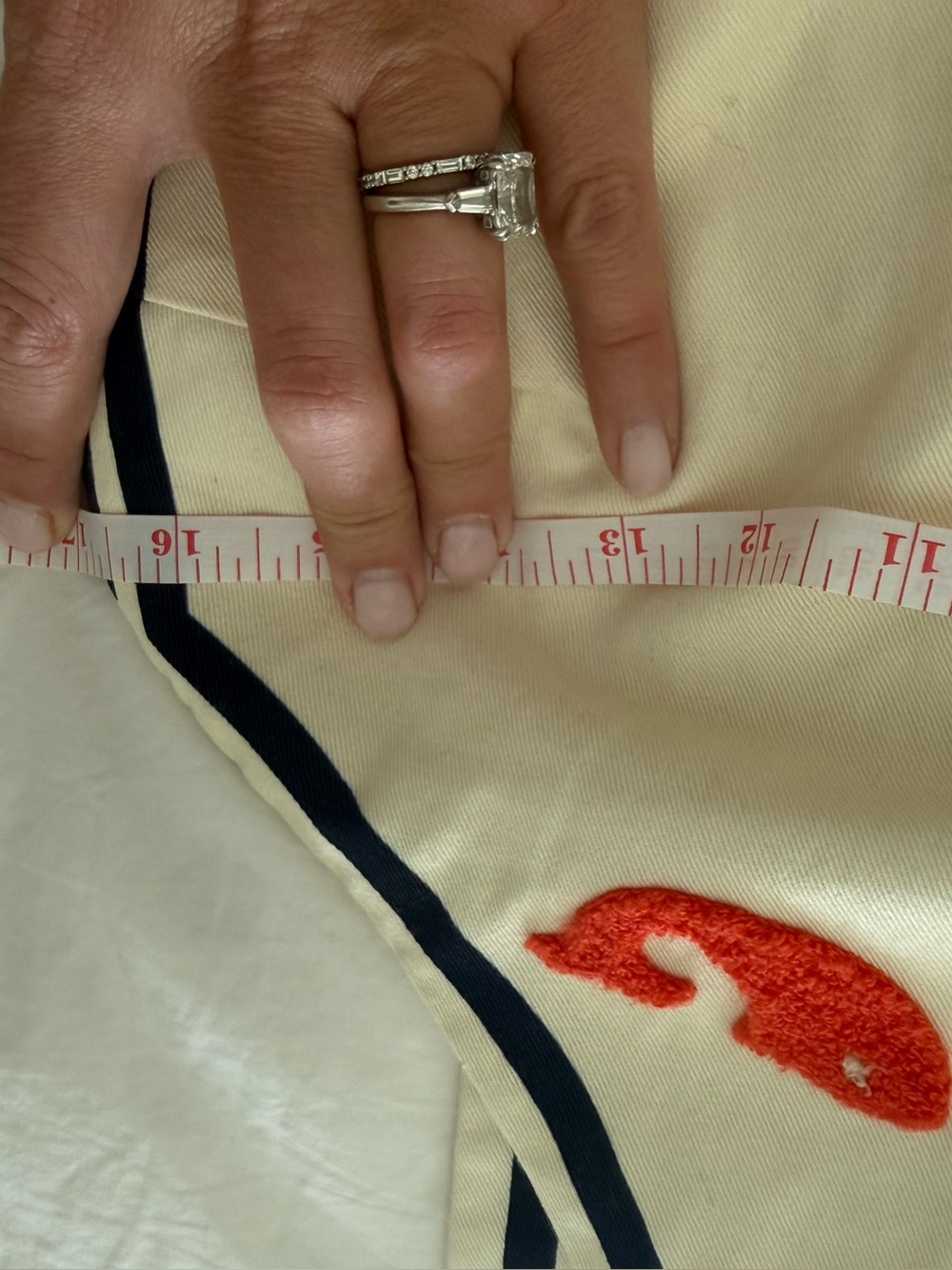 Alemais | Cream Halter Mini Dress with Navy and Red Fish Motif -Sz.8 (US) - Picture 12 of 12